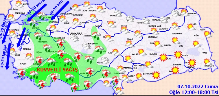 Meteoroloji'den 19 ile sarı kodlu uyarı! Saat verildi, bir anda bastıracak, günlerce sürecek (7 Ekim hava durumu)