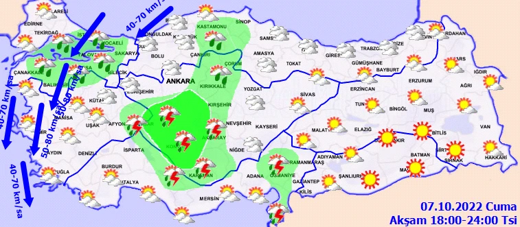 Meteoroloji'den 19 ile sarı kodlu uyarı! Saat verildi, bir anda bastıracak, günlerce sürecek (7 Ekim hava durumu)