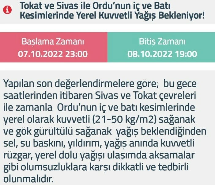 Meteoroloji'den 3 ile şiddetli sağanak uyarısı! Gece boyu devam edecek