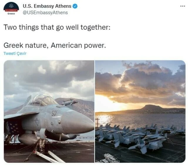 ABD ve Yunanistan'dan yeni skandal! Fotoğraf paylaşıp gözdağı verdiler bir de not düştüler