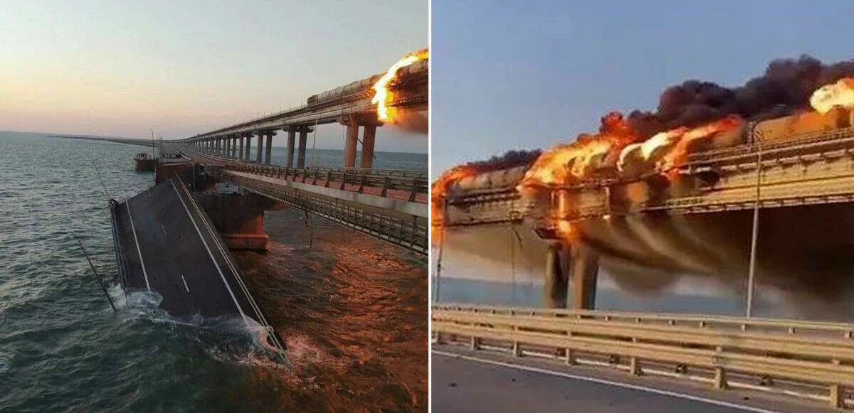 Kırım köprüsünün patlamasının ardından bu video Putin'i çıldırtacak! Sosyal medyada viral oldu