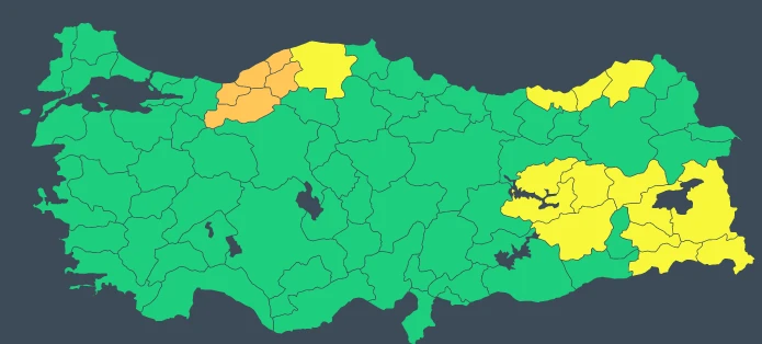 Meteoroloji'den 19 ile sarı ve turuncu kodlu uyarı! Sağanak bir anda bastıracak, fırtına uçuracak (9 Ekim hava durumu)