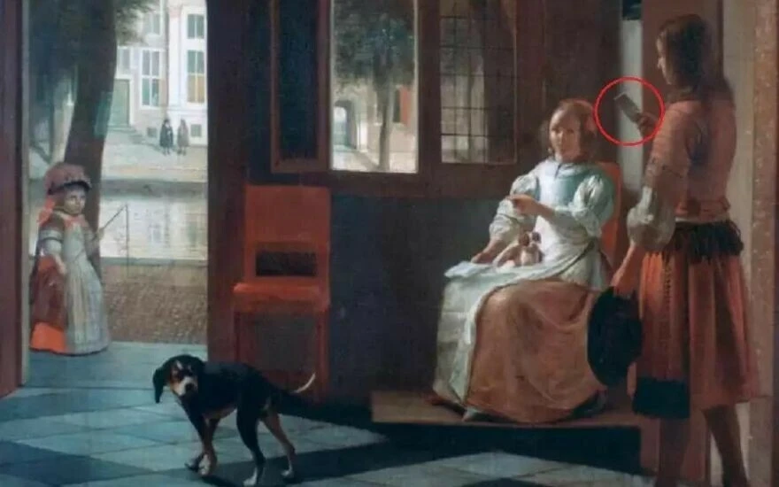 Yüzyıllık tablolardaki cep telefonu resimleri şaşırtıyor: 350 yıllık bir tabloda daha iphone’yi gören Apple'in sahibi şokta!