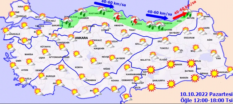 Meteoroloji'den iki kente sarı kodlu uyarı! Sağanak bir anda bastıracak: Sel ve su baskınlarına dikkat (10 Ekim hava durumu)