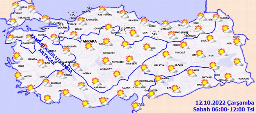 Son dakika! Meteoroloji saat vererek uyardı: Gök gürültülü sağanak geliyor (12 Ekim hava durumu)