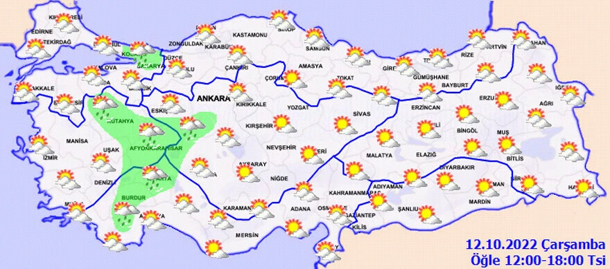 Son dakika! Meteoroloji saat vererek uyardı: Gök gürültülü sağanak geliyor (12 Ekim hava durumu)