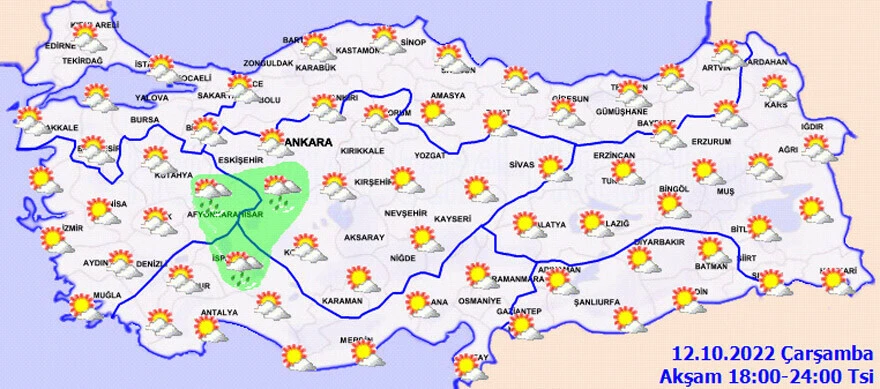 Son dakika! Meteoroloji saat vererek uyardı: Gök gürültülü sağanak geliyor (12 Ekim hava durumu)