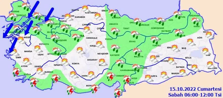 Son dakika! Meteoroloji il il uyardı: Kuvvetli yağış geliyor (15 Ekim hava durumu)