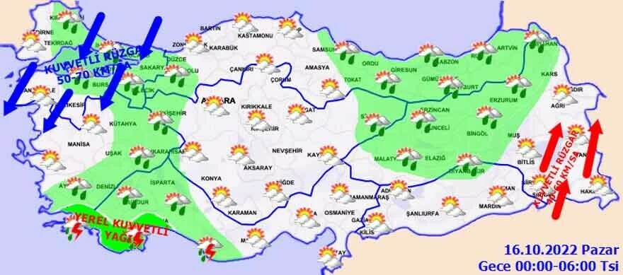 Son dakika! Meteoroloji il il uyardı: Kuvvetli yağış geliyor (15 Ekim hava durumu)