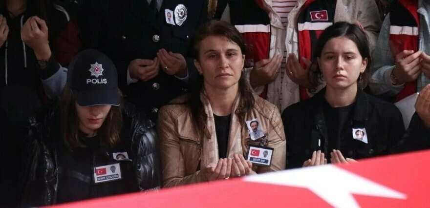 Bursa'da şehit olan polis memuru Sami Altıntaş, son yolculuğuna uğurlandı