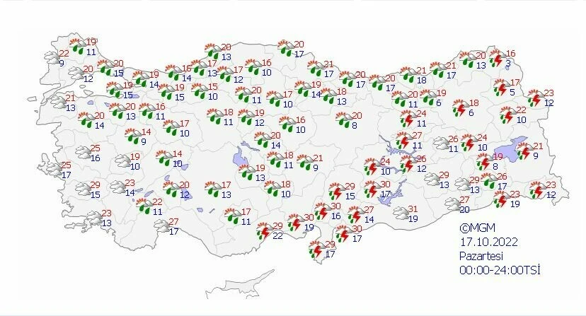 Son dakika! Sıcaklıklar bir anda düşecek: Meteoroloji uyardı, yurt genelinde kuvvetli fırtına ve sağanak alarmı