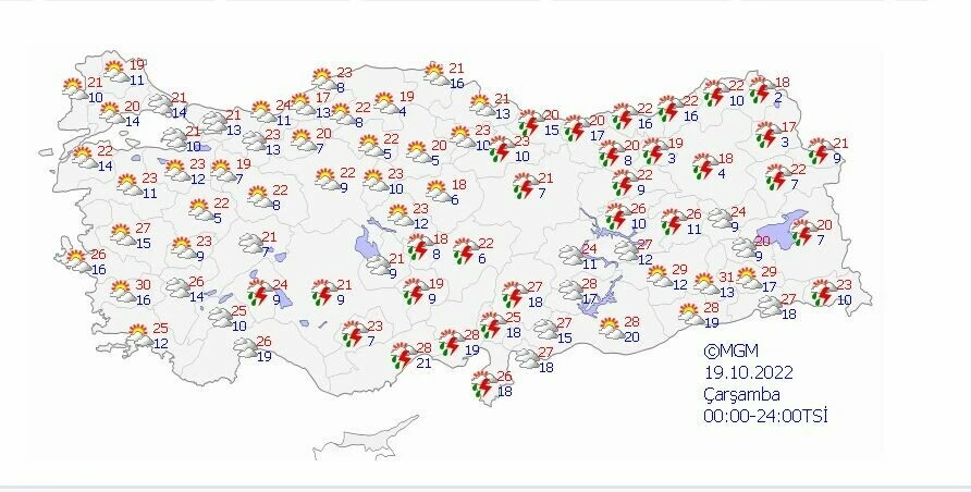 Son dakika! Sıcaklıklar bir anda düşecek: Meteoroloji uyardı, yurt genelinde kuvvetli fırtına ve sağanak alarmı