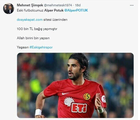 Alper Potuk Eskişehirspor'a Destek Verdi