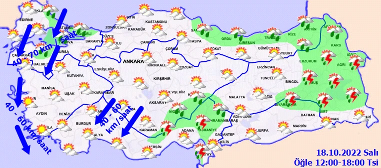 Son dakika! Meteoroloji bölge bölge uyardı: Sağanak ve kuvvetli rüzgara dikkat