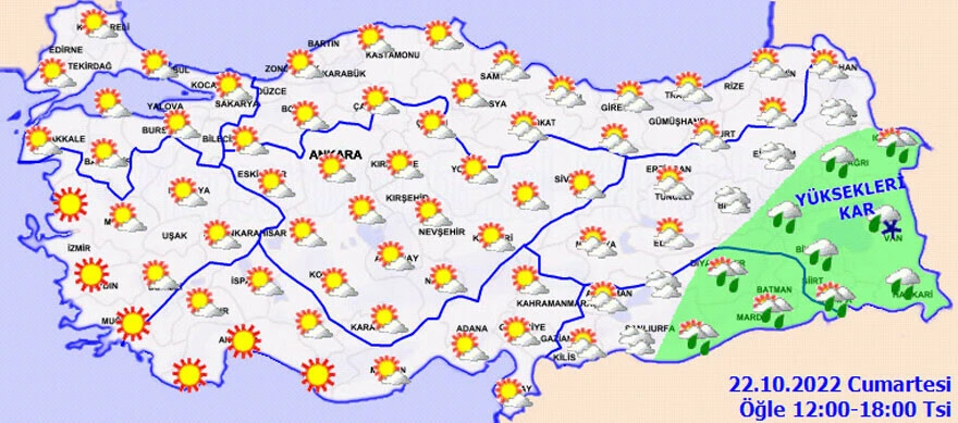 Son dakika! Meteoroloji'den kar yağışı uyarısı: Beyaza bürünecek (22 Ekim hava durumu)