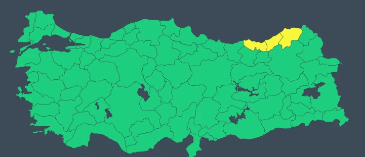 Meteoroloji’den 3 kente sarı kodlu uyarı: Kuzeyde sağanak doğuda kar var (24 Ekim hava durumu)