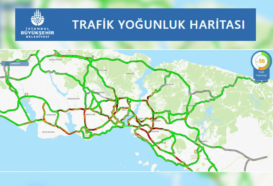 İstanbul'da haftanın ilk günü trafik yoğunluğu yüzde 50'yi aştı