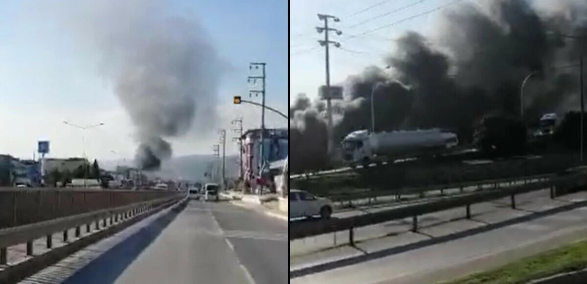 Son dakika! Kocaeli'de petrol firmasında yangın: Gökyüzünü kara dumanlar kapladı
