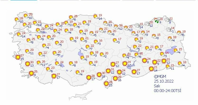 Meteoroloji 5 günlük hava tahmin raporunu yayınladı: Sıcaklıklar 20 derecenin üzerine çıkıyor