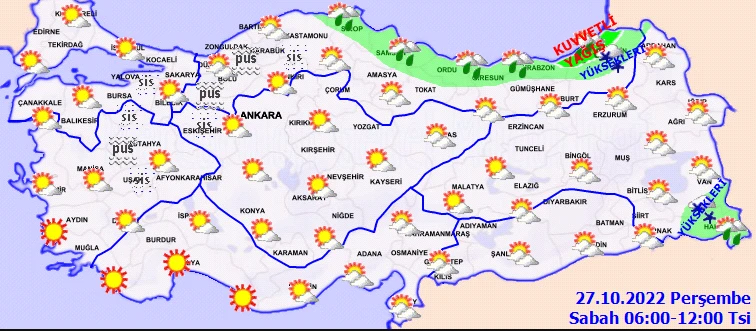 Meteoroloji'den 2 kente sarı kodlu uyarı: Güneşe aldanmayın, bir anda bastıracak (27 Ekim hava durumu)