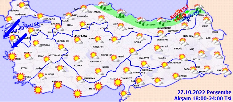 Meteoroloji'den 2 kente sarı kodlu uyarı: Güneşe aldanmayın, bir anda bastıracak (27 Ekim hava durumu)