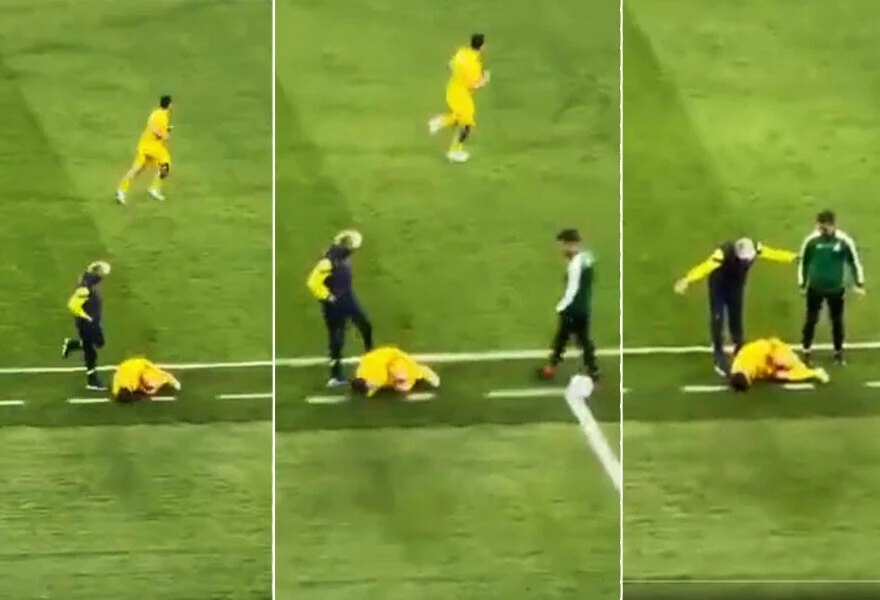 Fenerbahçe Teknik Direktörü Jorge Jesus'tan skandal hareket! Yerde yatan rakip futbolcuyu tekmeledi