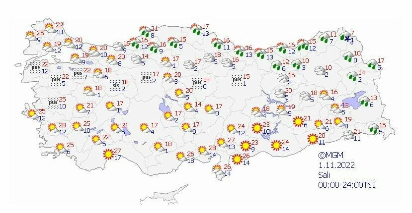 Son dakika: Meteoroloji Kasım ayının ilk gününde hava tahmin raporunu paylaştı! Kuvvetli sağanak geliyor