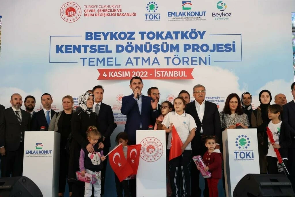 Beykoz Tokatköy Mahallesi Kentsel Dönüşüm projesi temel atma töreninde Bakan Murat Kurum: Kira yardımı yapılacak