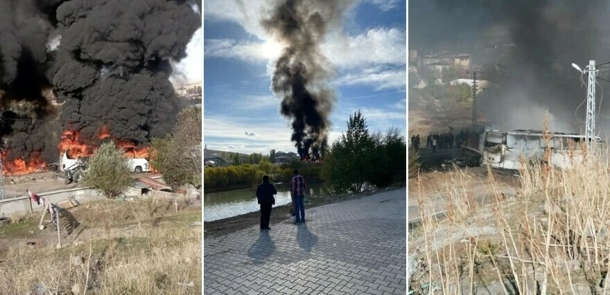 Son dakika! Ağrı'da yolcu otobüsü ile kamyon çarpıştı, kaza sonrası otobüs alev topuna döndü: Çok sayıda ölü ve yaralı var