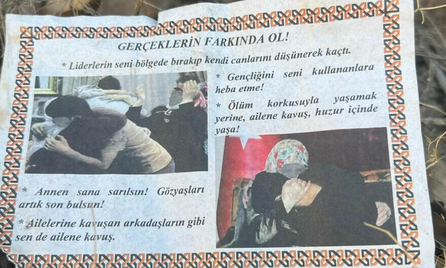 Hakkari’de dağlardaki teröristlere ‘teslim ol’ bildirisi atıldı