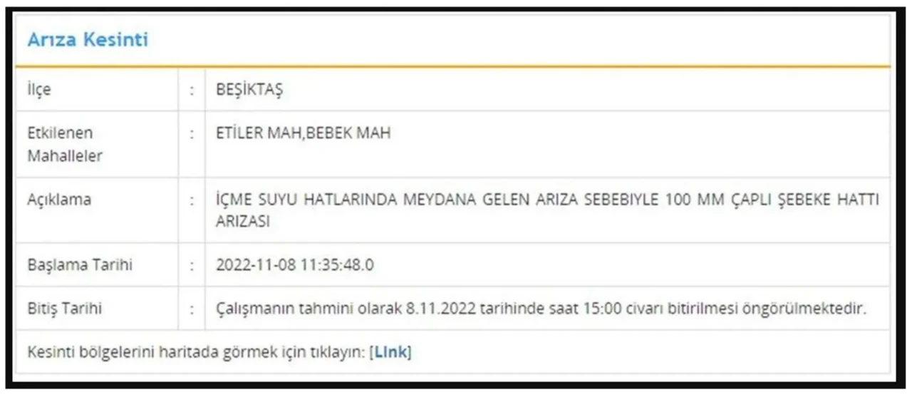İSKİ açıkladı: İstanbul'un 7 ilçesinde su kesintisi