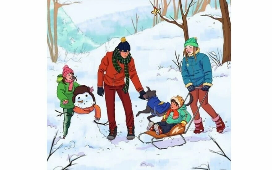 Görsel zekanızı ölçen ünlü IQ testi: Ailenin kış tatili resmindeki hatayı 11 saniyede bulan filozof kadar akıllı kabul ediliyor!