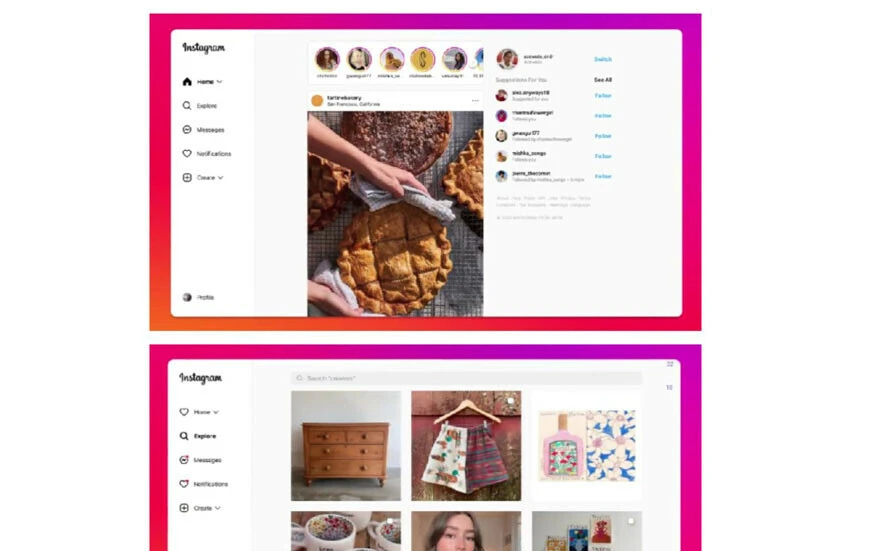 Instagram Web, yeni tasarımıyla güncellendi: Büyük ekranlar için daha iyi kullanıcı deneyimi