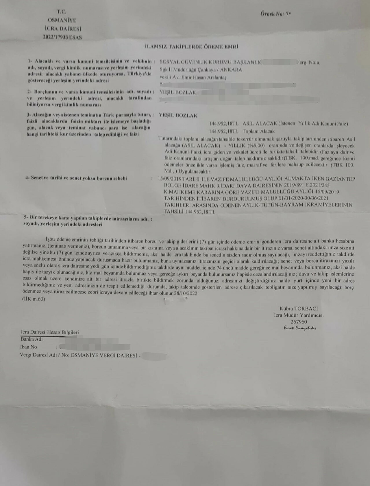Gazi uzman çavuşa haciz! SGK, 144 bin liralık icra gönderdi