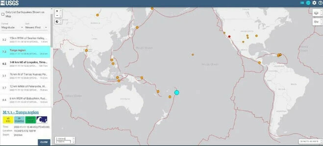 Son dakika! Tonga'nın Neiafu şehrinde 7.1 şiddetinde deprem