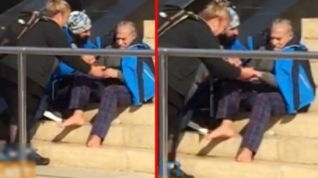 Yalın ayak öylece merdivenlerde oturuverdi! Mehmet Ali Erbil'in son hali görenleri üzdü