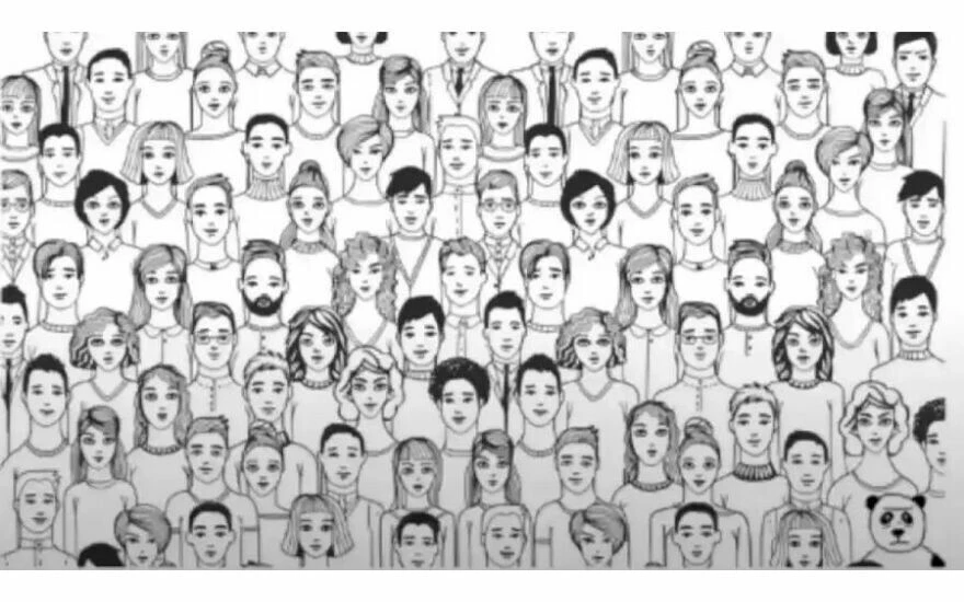 Dedektif zekasına sahip olduğunuzu test edin: Bu insanların arasına karışmış pandayı 10 saniyede görebilen sayısı yüzde 2