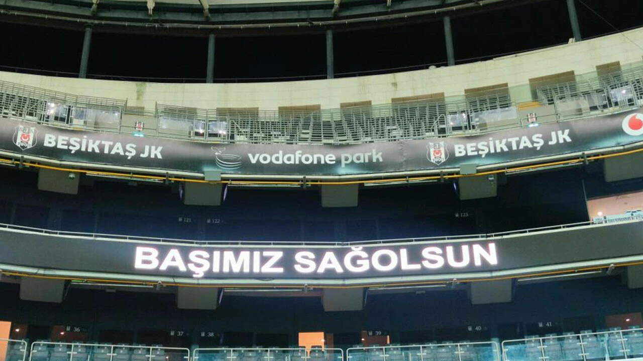 Beşiktaş stadında taziye mesajı
