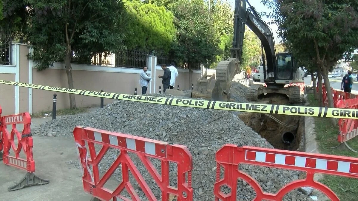 İstanbul’da yol çalışması sırasında insan kemikleri bulundu