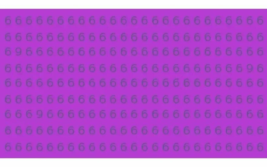 IQ puanı 115’in üzerinde olanlar 6’ların arasındaki 9 rakamını 21 saniye içinde buluyor!