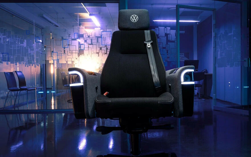 Her çalışanın hayali: Volkswagen, 20 km/s hıza sahip ofis koltuğunu tanıttı