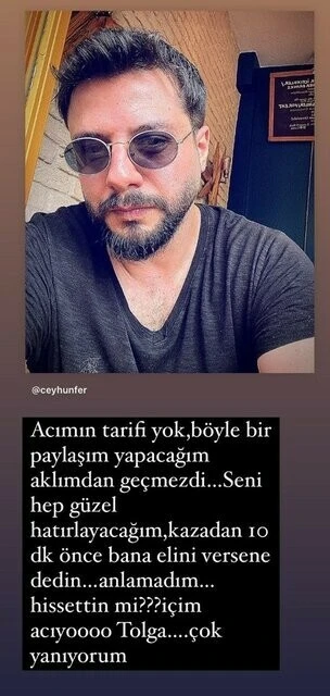 Amasya’daki kaza sonrası Ceyhun Fersoy’dan Tolga Güleryüz’e acı dolu veda: Kazadan 10 dakika önce ‘Elimi tut’ dedim, anlamadım…