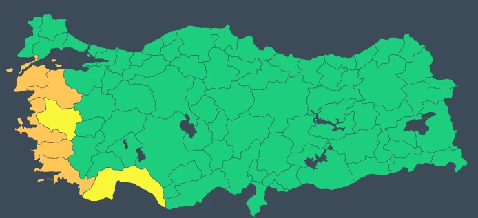Meteoroloji'den 7 bölgeye sarı ve turuncu kodlu uyarı: Sağanak ve fırtına şiddetli vuracak! (23 Kasım hava durumu)