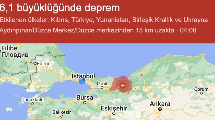 Google'ın deprem notu şaşkınlığa sebep oldu