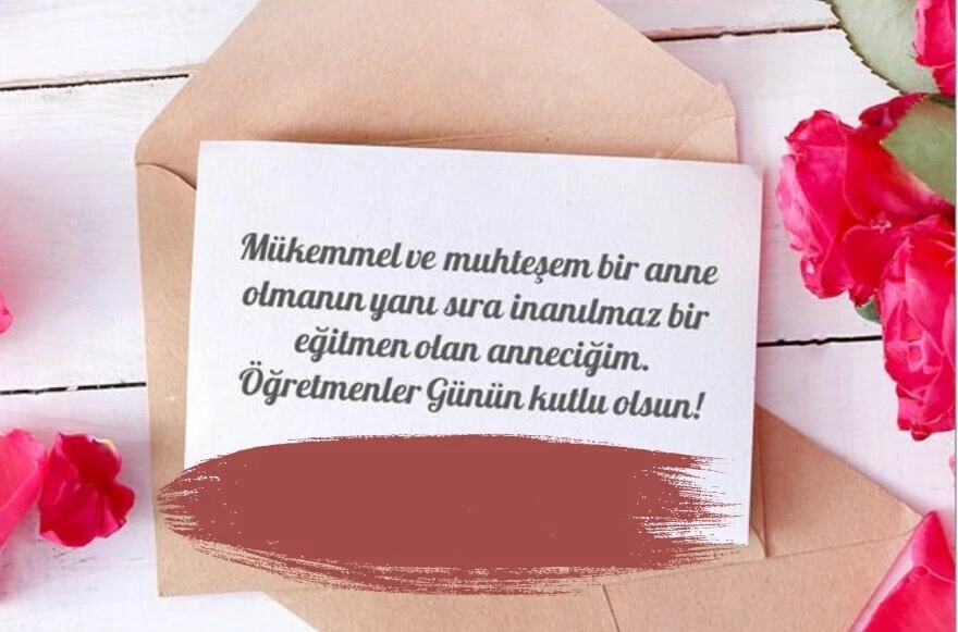 Öğretmenler günü için çiçek notu örnekleri