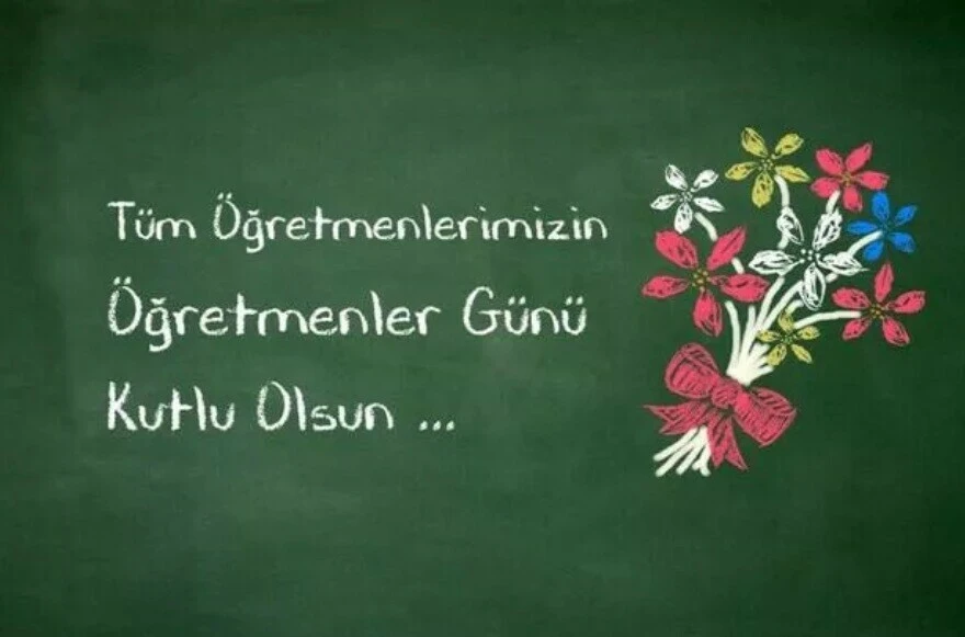 Öğretmenler günü için çiçek notu örnekleri