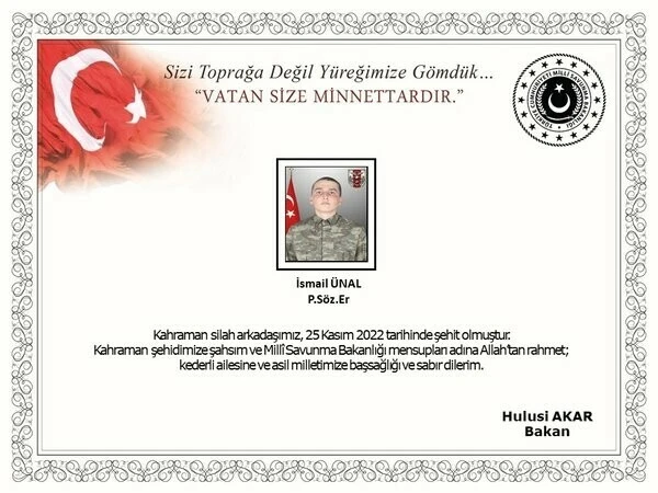 Son dakika! Pençe-Kilit’ten acı haber: 3 askerimiz şehit oldu