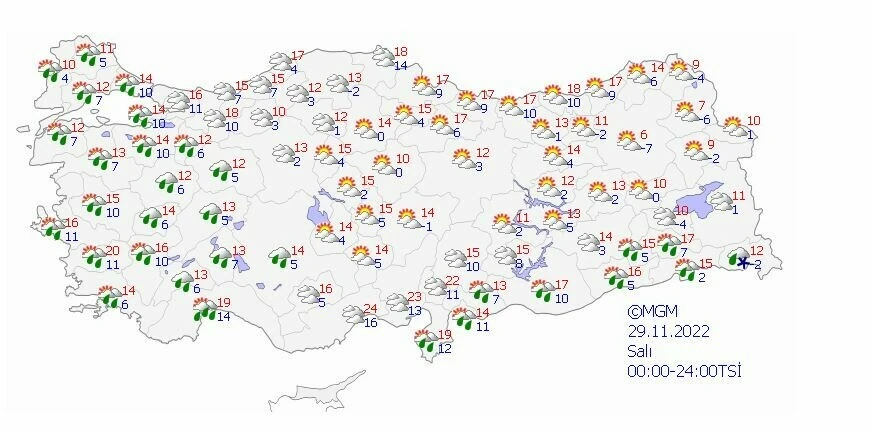 Meteoroloji 5 günlük raporunu paylaştı: Sağanak yağışa kısa bir ara!  Batı’da güneş Doğu’da kar var