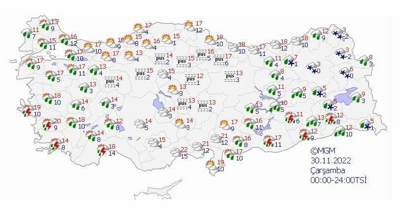 Gök gürültülü sağanak ve kar etkili olacak! Meteoroloji il il uyarılarını sıraladı (5 günlük hava tahmin raporu)