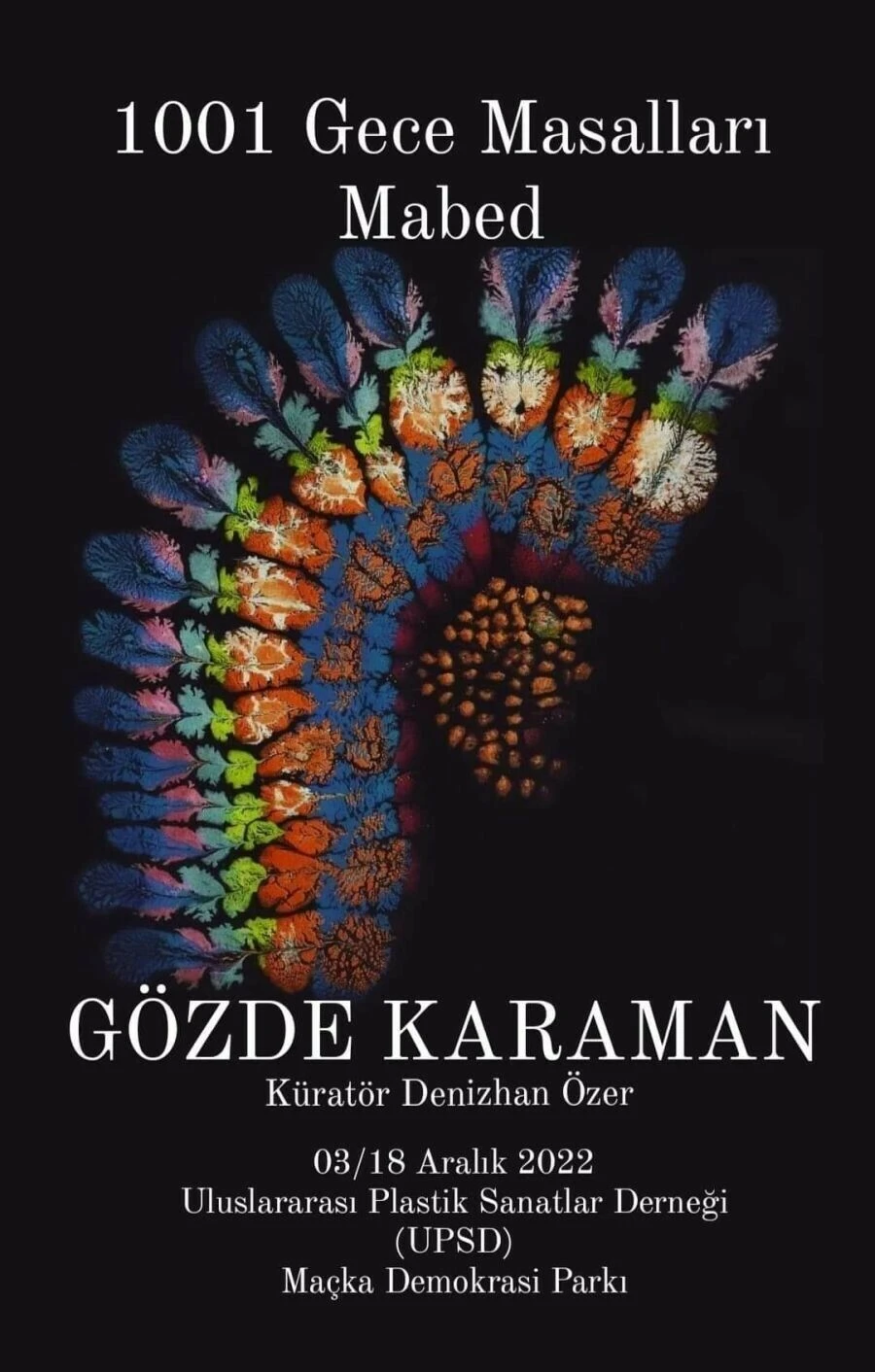 Ebru sanatçısı Gözde Karaman'dan 'Gece Masalları, Mabed' sergisi